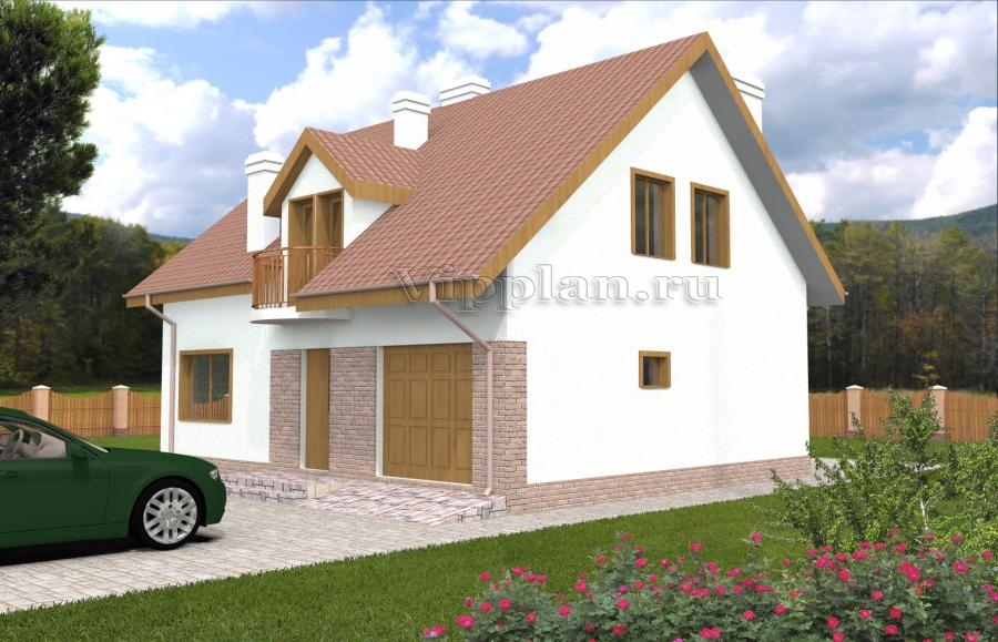 Уютный коттедж с мансардой